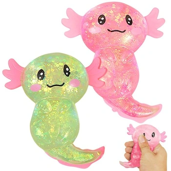 2 hračky Axolotl, mačkacie hračky, antistresové hračky,…