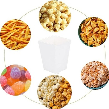 CC Wonderland Zone 24dielne biele vrecká na popcorn, malé krabičky na popcorn, mini nádoby na popcorn,