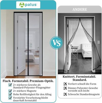 Sieť proti hmyzu Apalus VP na balkónové dvere, magnetická ochrana proti hmyzu 90x230 cm, 2krát
