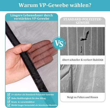 Sieť proti hmyzu Apalus VP na balkónové dvere, magnetická ochrana proti hmyzu 90x230 cm, 2krát
