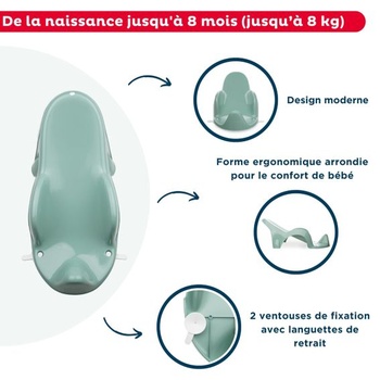 THERMOBABY - Atoll Baby Bouncer - Detská vanička - Ergonomický - Pohodlný - Od narodenia do 8 mesiacov