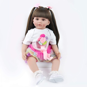 Bábika Ziyiui Reborn baby s dlhými vlasmi