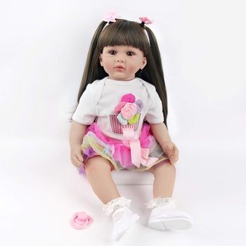 Bábika Ziyiui Reborn baby s dlhými vlasmi