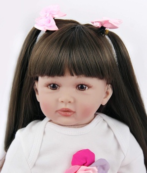Bábika Ziyiui Reborn baby s dlhými vlasmi