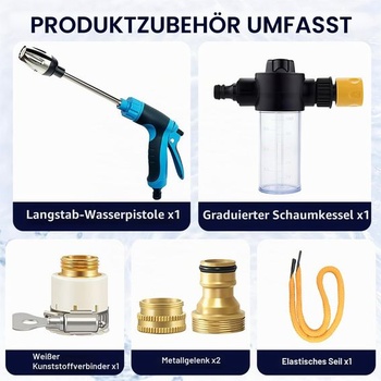 Vysokotlaková pištoľ Power Jet, vysokotlakový čistič, záhradný postrekovač s 360 ° otočnou tryskou,