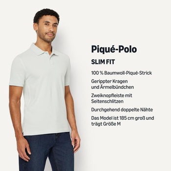 Pánske polo tričko Amazon Essentials Slim Fit, bavlnené piké, krátky rukáv, veľkosť XL, svetlo