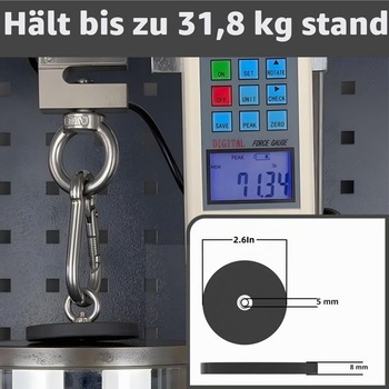 Magnetpro 2 kusy silných pogumovaných montážnych magnetov s nosnosťou 30 kg