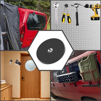 Magnetpro 2 kusy silných pogumovaných montážnych magnetov s nosnosťou 30 kg