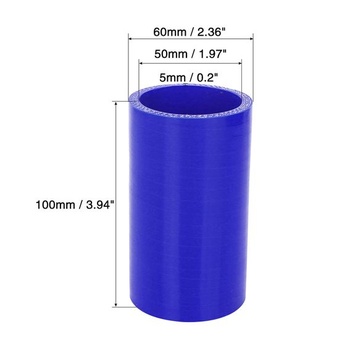 X AUTOHAUX Rovný silikonový konektor odolný vůči vysokým teplotám, vnitřní průměr 50 mm, 1 ks