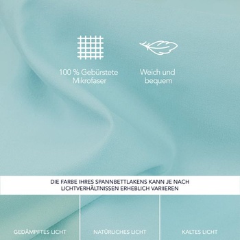 Dreamzie - Napínacie prestieradlo 140x200cm - 100% mikrovlákno - hĺbka vrecka 35cm 140 x 200 cm Aqua
