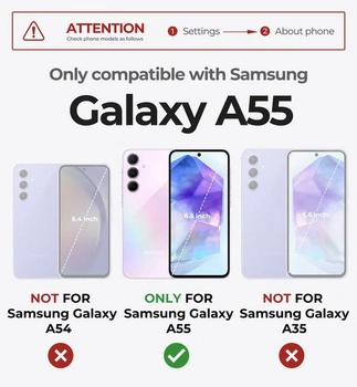 Pouzdro Dexnor kompatibilní s Samsung Galaxy A55 5G s vestavěným posuvným krytem fotoaparátu,