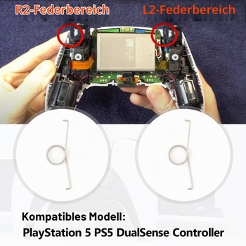 4ks PS5 spúšťové pružiny kľúčov náhradné pre Sony PlayStation 5 ovládač kovové L2 R2 tlačidla