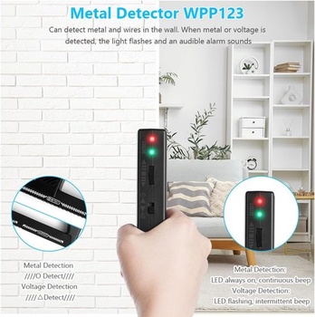 Flintronic Wpp123 malý detektor kovov, vyhľadávač káblov, vyhľadávač trámov, vysoko citlivý