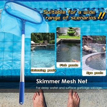 Bazénový skimmer, 190cm bazénový skimmer s teleskopickou tyčou, bazénový skimmer Aquanet, bazénový