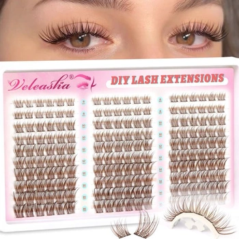 Veleasha Wimpern Extensions Hnedé riasy Manga riasy…