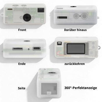 Silikónové puzdro GWCASE s 2 ochrannými fóliami na displej pre fotoaparát Kodak CHARMERA