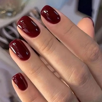 120 vínových nalepovacích nechtov, krátke umelé nechty, celoplošné umelé nechty pre začiatočníkov, DIY