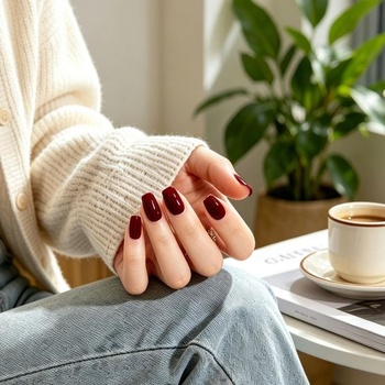 120 vínových nalepovacích nechtov, krátke umelé nechty, celoplošné umelé nechty pre začiatočníkov, DIY
