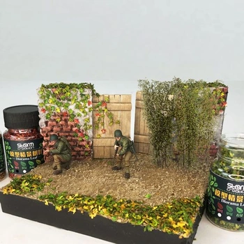 Cayway DIY miniatúrne statické trávnaté trsy miniatúrne kríky kríky modelové stromy kríky pre