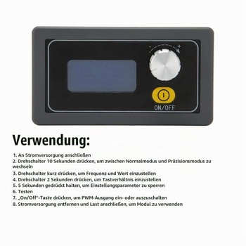 1kanálový PWM generátor pulznej frekvencie pre generovanie pulzných frekvencií s nastaviteľným duálnym