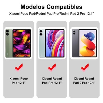 Ochranné pouzdro s klávesnicí pro Redmi Pad 2 Pro/Xiaomi Poco Pad 12,1 palce, bezdrátová Bluetooth
