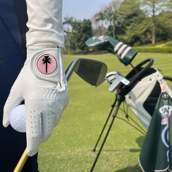 Dámske golfové rukavice PINKTEE pre ľavú ruku, 1 kus, mäkké golfové rukavice z kože Cabretta s