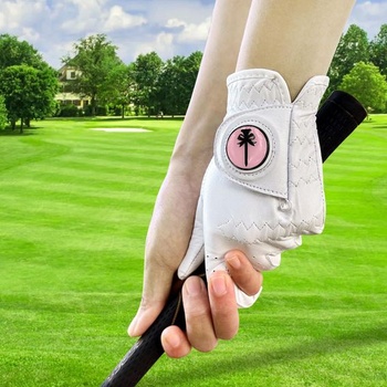 Dámske golfové rukavice PINKTEE pre ľavú ruku, 1 kus, mäkké golfové rukavice z kože Cabretta s