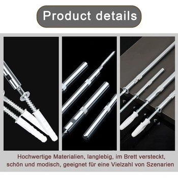 4 x plávajúce konzoly políc, neviditeľné konzoly nástenných políc Ø8x150 mm, podpery políc 8 mm,