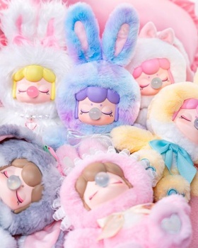 Rolife Nanci Shining Bunny Blind Box, 1 náhodná figurka z 6, vinylová plyšová figurka 26 cm,
