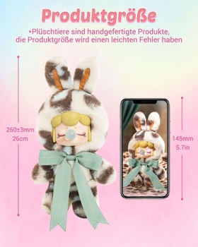 Rolife Nanci Shining Bunny Blind Box, 1 náhodná figurka z 6, vinylová plyšová figurka 26 cm,