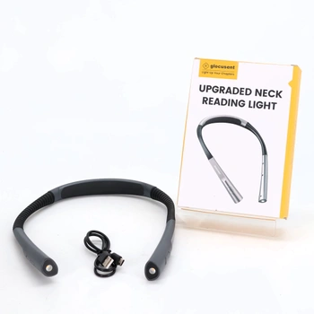 Glocusent Vylepšená čtecí lampa na krk, ergonomická lampa na krk s 30minutovým časovačem, 3 barvy a