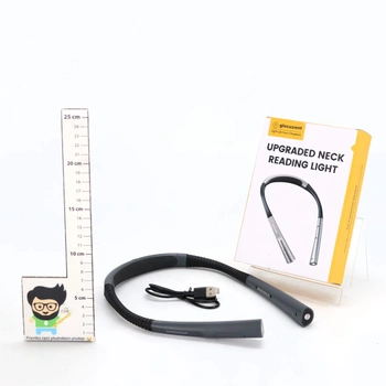 Glocusent Vylepšená čtecí lampa na krk, ergonomická lampa na krk s 30minutovým časovačem, 3 barvy a