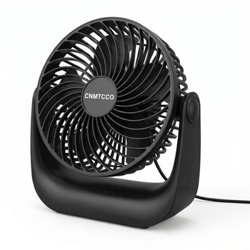 CNMTCCO USB stolný ventilátor, tichý, 6palcový ventilátor s 3 rýchlosťami a 360 ° rotáciou, silný mini