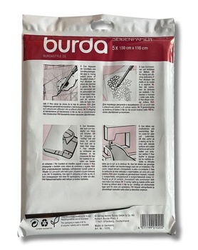 Burda Style Papierový obrúsok | Šijací papier | Polopriehľadný na obťahovanie | 5 listov 110 x 150 cm -