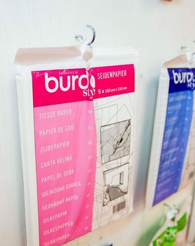 Burda Style Papierový obrúsok | Šijací papier | Polopriehľadný na obťahovanie | 5 listov 110 x 150 cm -