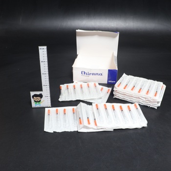 100 kusů víceúčelových měřicích nástrojů s plastovou zkumavkou U100 o objemu 0,5 ml, 30Gx5/16 (0,3