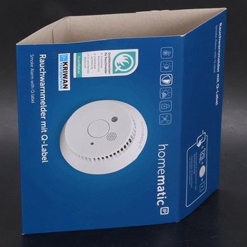 Homematic IP detektor dymu pre múdru domácnosť s Q-Label, detektor dymu upozorňuje lokálne