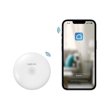 LogiLink SH0134 - Wi-Fi senzor úniku vody pre múdru domácnosť s hladinou hluku >75 dB a stupňom