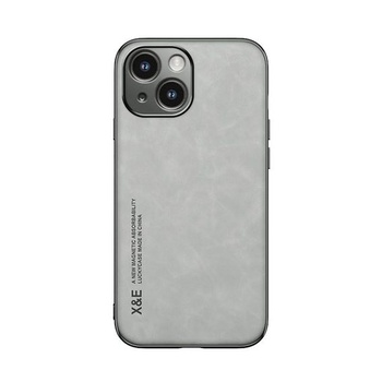 Kepuch Silklike kryt pre iPhone 15 - Puzdrá so vstavanou kovovou doštičkou pre iPhone 15 - šedá