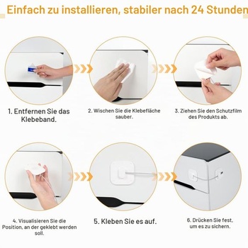 Zámok na chladničku AiQInu (nie je nutné vŕtať), detský bezpečnostný zámok na skrinku s digitálnym