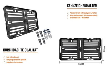 Držiak ŠPZ 240x130 mm, pre ľahké motocykle, motorky a traktory. Bezrámový držiak ŠPZ, zosilňovač ŠPZ,