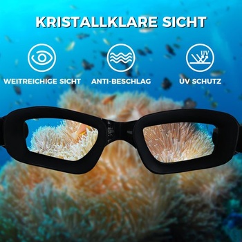 Plavecké okuliare Hersvin (M/0 až M/-8.0) Ochranné okuliare s UV filtrom a úpravou proti zahmlievaniu pre