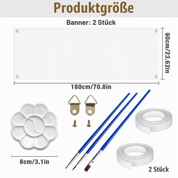 2dielna sada veľkých prázdnych bannerov k vlastnému návrhu, sada prázdnych dlhých bannerov 180x60