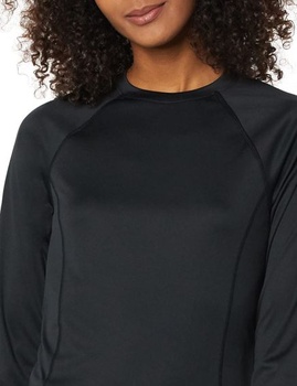 Dámsky rashguard s dlhým rukávom Amazon Essentials, veľkosť 40, opraný, čierny