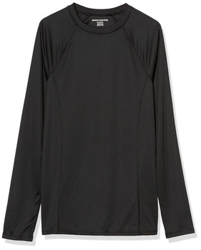 Dámsky rashguard s dlhým rukávom Amazon Essentials, veľkosť 40, opraný, čierny