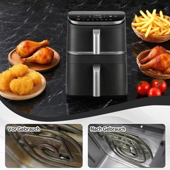 Nerezový ochranný kryt ZOCONE kompatibilní s fritézou Cosori Airfryer 5,5 l/6,0 l/6,2 l, magnetický