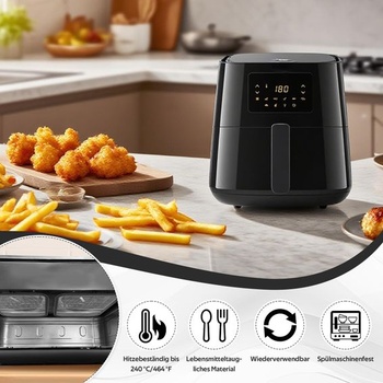Nerezový ochranný kryt ZOCONE kompatibilní s fritézou Cosori Airfryer 5,5 l/6,0 l/6,2 l, magnetický