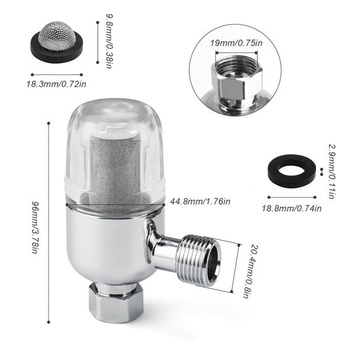 Vodní filtr do sprchy, vodní filtr z nerezové oceli 316 pro baterie, univerzální 4bodový filtr