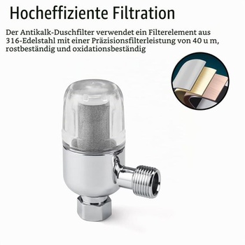 Vodní filtr do sprchy, vodní filtr z nerezové oceli 316 pro baterie, univerzální 4bodový filtr