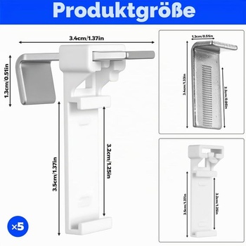 10 sád náhradných dielov pre upínacie konzoly, pre PVC okná nie je nutné vŕtať